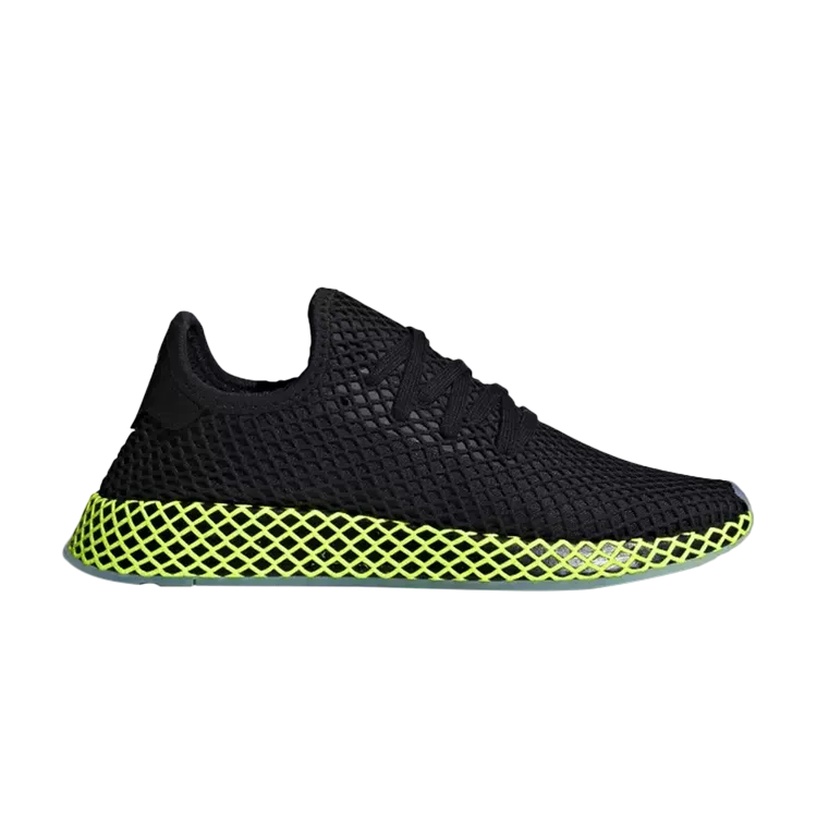 Adidas Deerupt 'Black Neon' sneakers, black