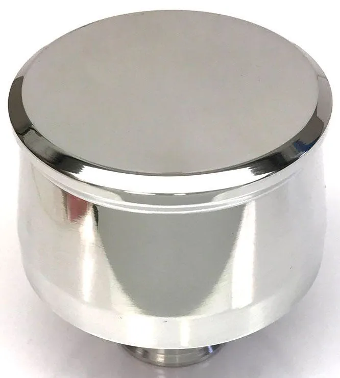 Aluminium Push-In Breather with 1" Neck, Polished Finish, Plain Style RPCR6001