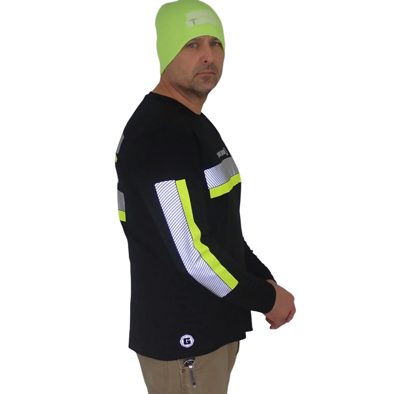 ANSI Class 2 Reflective Long Sleeve Safety Shirt w/ Hi Vis Strips