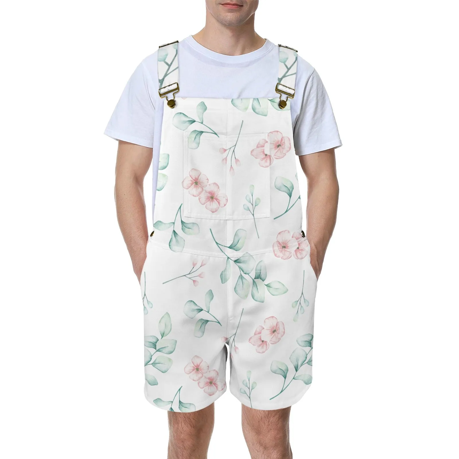 Australian Eucalyptus Unisex Shorts Suspender Jumpsuit