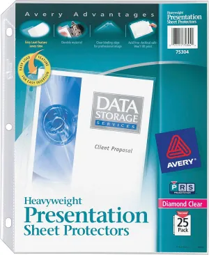 Avery Heavyweight Presentation Sheet Protectors, Pack of 25 (75304)