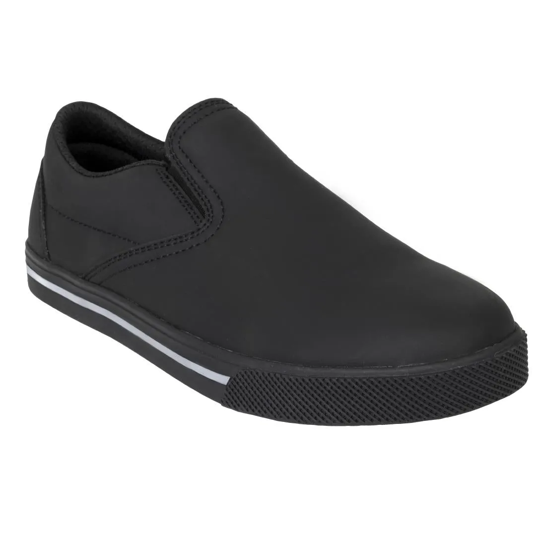 BA062-38 Slipbuster Recycled Microfibre Slip-on Shoe Matte Black 38