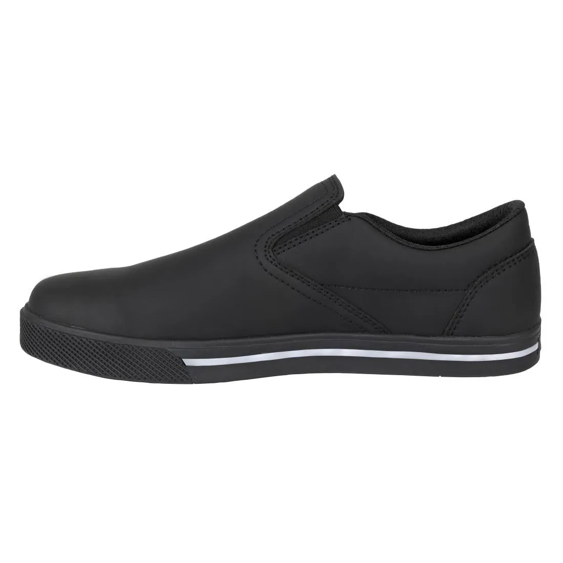 BA062-39 Slipbuster Recycled Microfibre Slip-on Shoe Matte Black 39