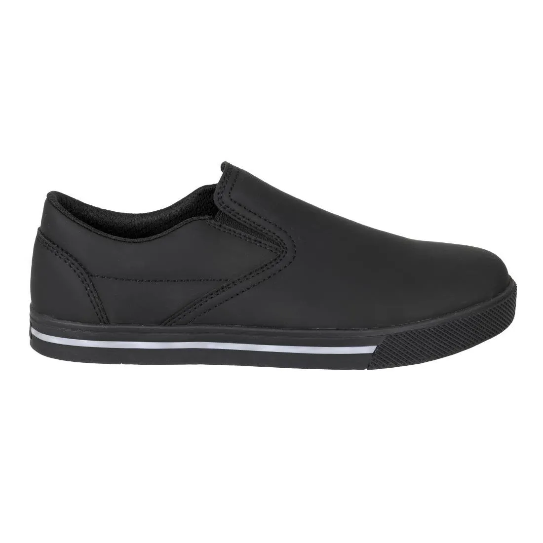 BA062-41 Slipbuster Recycled Microfibre Slip-on Shoe Matte Black 41