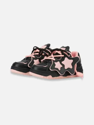 Black and Pink Star Shoes