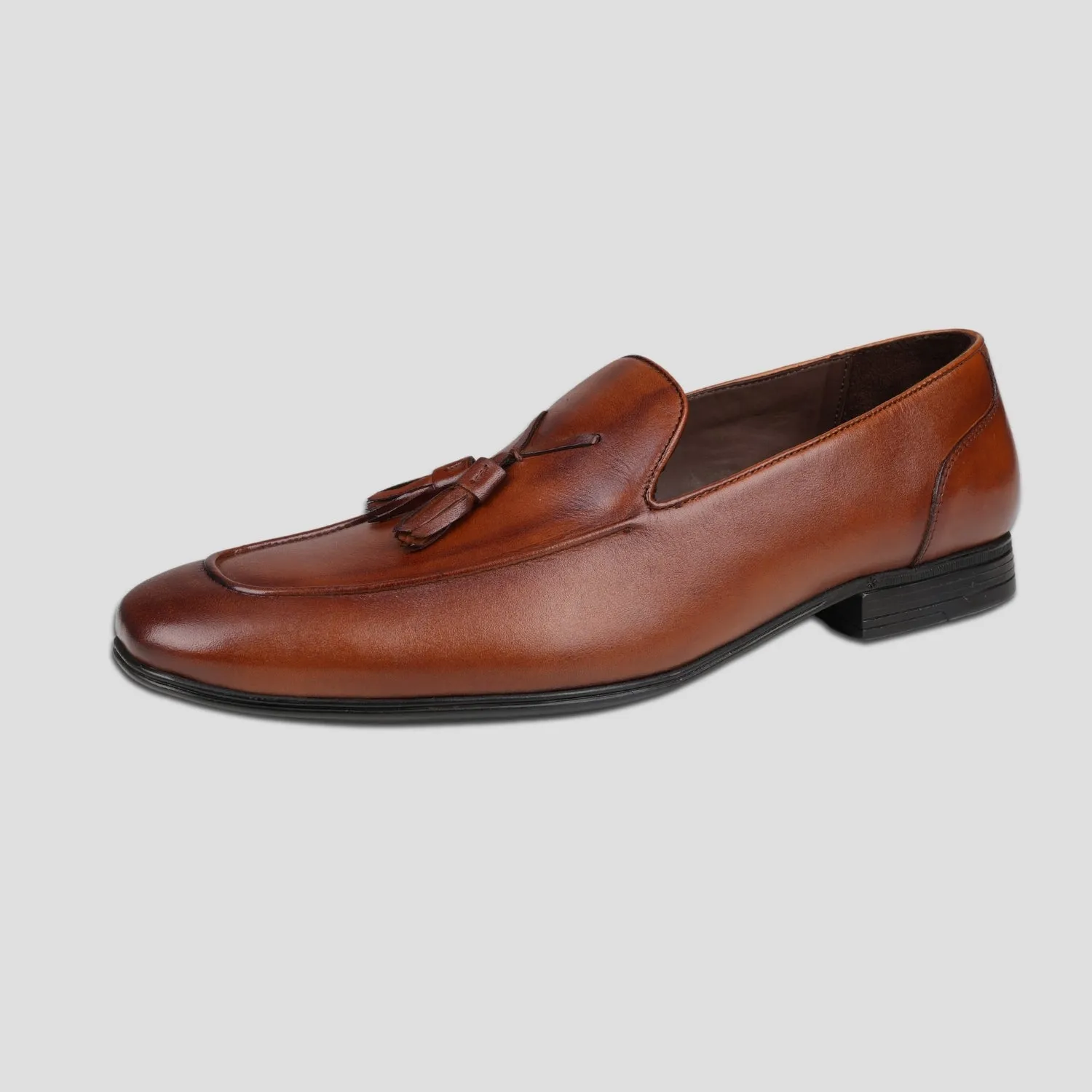 Ezok Leather Tan Formal Shoes For Men