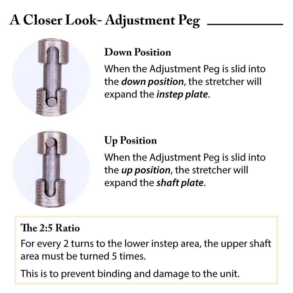 FootFitter Cast Aluminum Combination Boot Instep and Shaft Stretcher