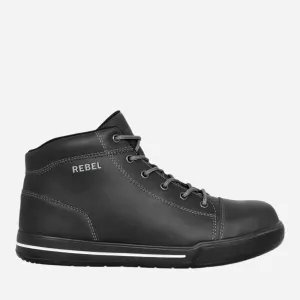 REBEL HI-TOP SAFETY BOOT - BLACK