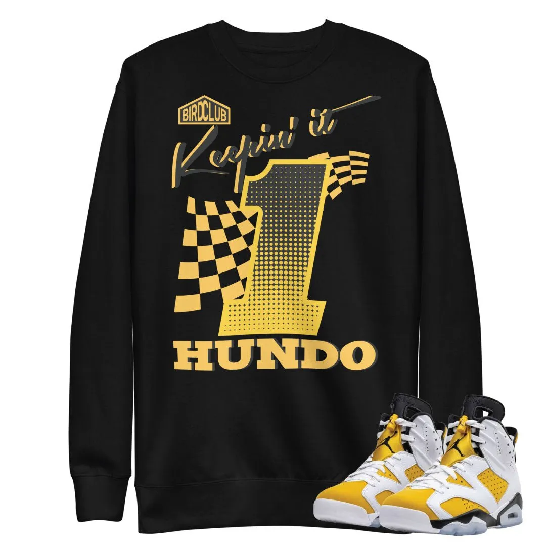 Retro 6 Yellow Ochre "Keep it 100" Sweatshirt