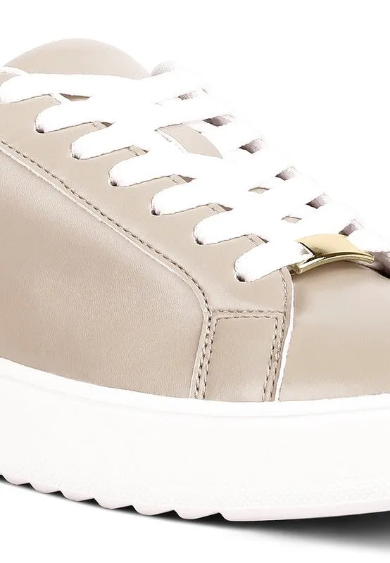 Roxy Faux Leather Sneakers