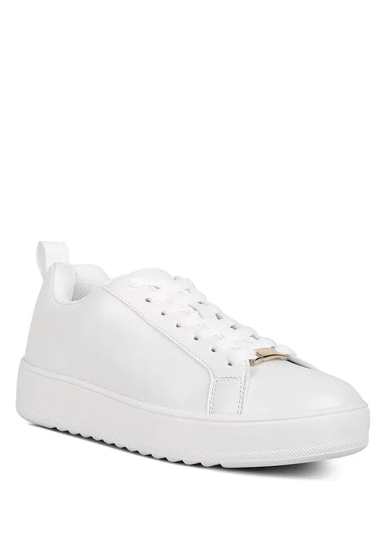 Roxy Faux Leather Sneakers