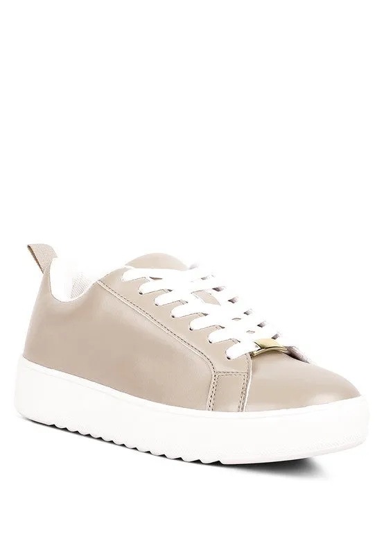 Roxy Faux Leather Sneakers