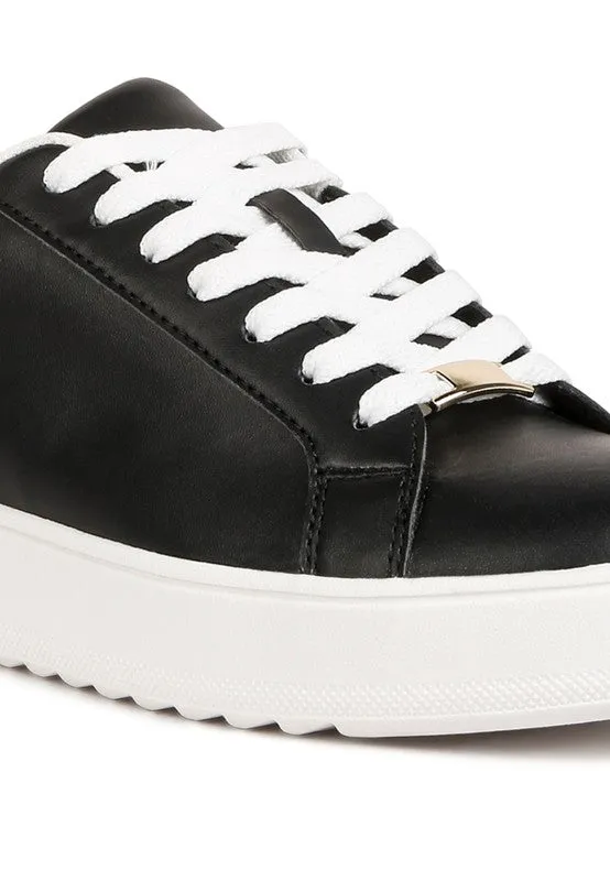 Roxy Faux Leather Sneakers