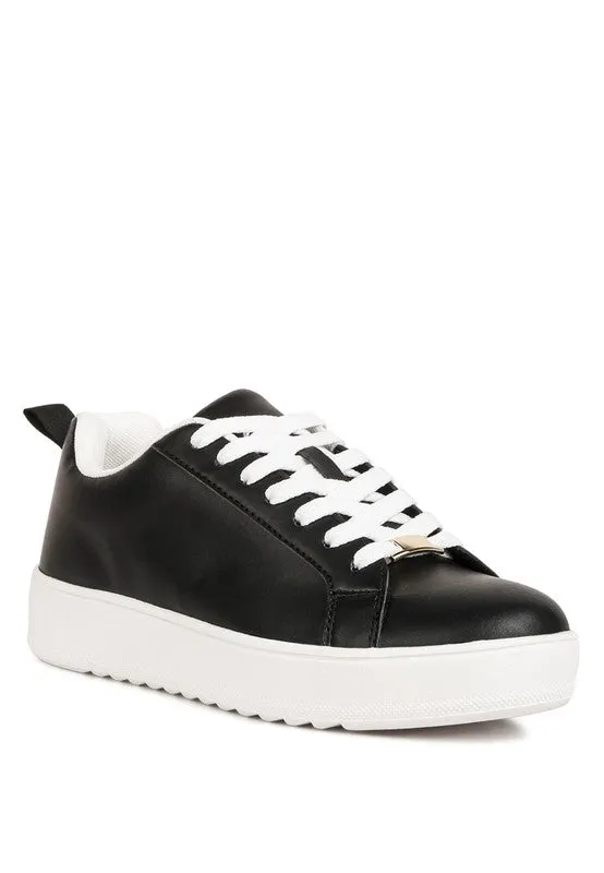 Roxy Faux Leather Sneakers