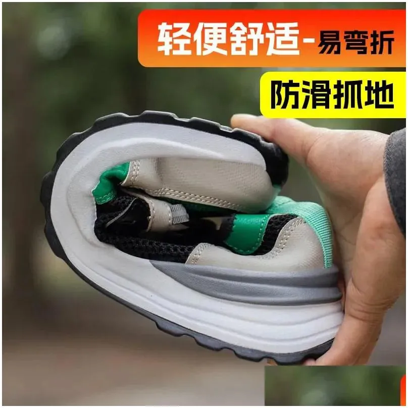 Safety Shoes Plastic Toe Caps Summer Breathable Work Osite Indestructible Boots Sports Lightweight Mens Drop Delivery Accessories Spec Dhm8I